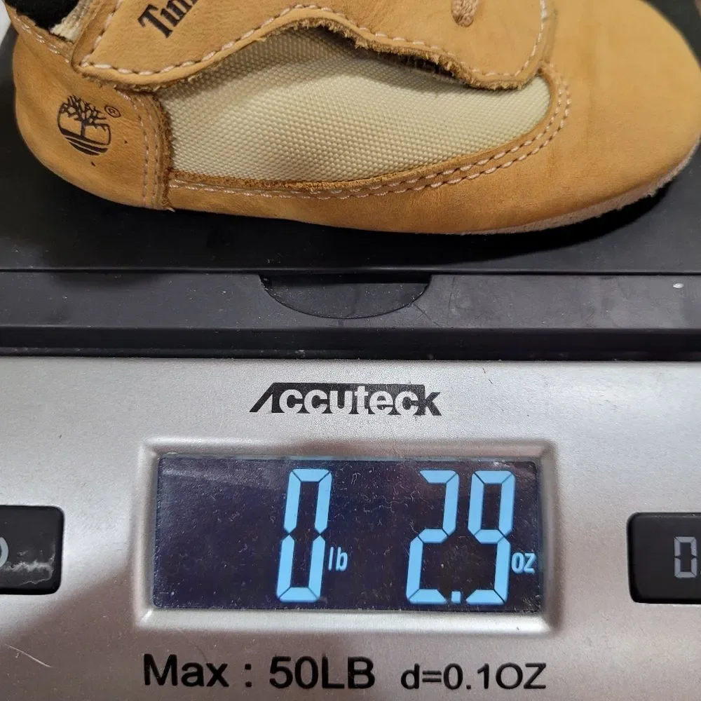 Timberland Size 3 Months Tan and Cream Kids Booties Boots Shoes